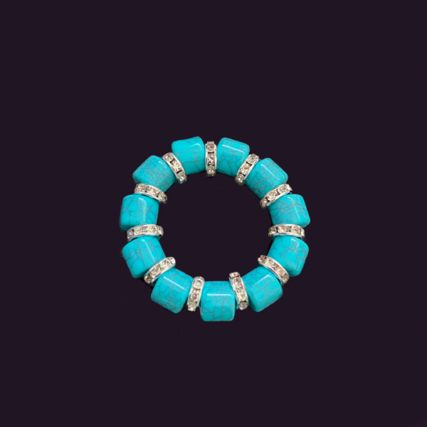 Sniffany Faux Turquoise & Diamond Bracelet