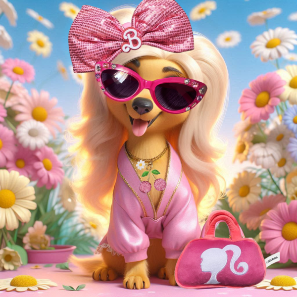 Pink Rhinestone Barkie Sunnies - Image 2