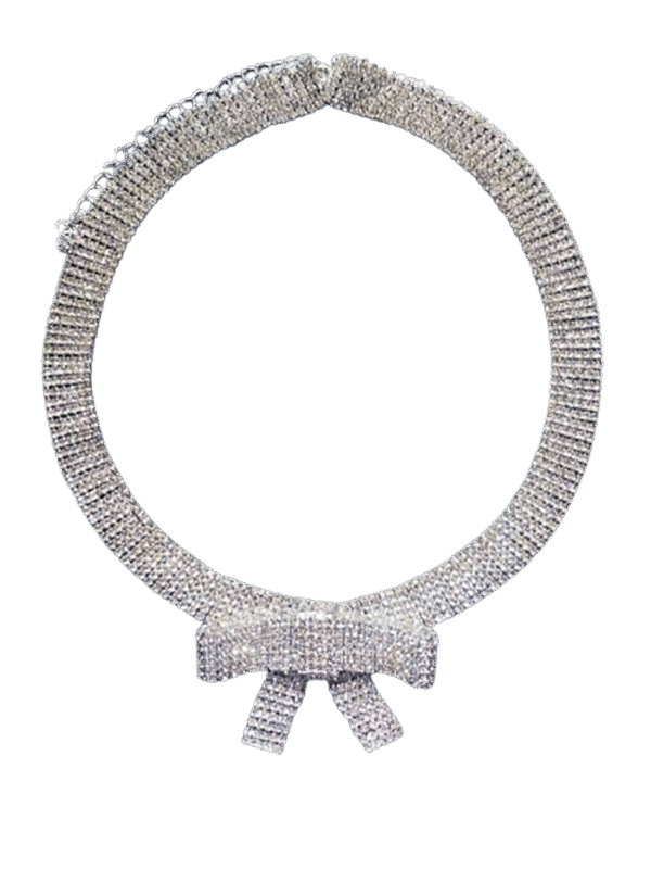 Sniffany Bow Diamond Necklace