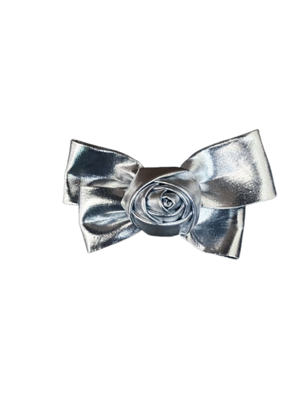 Silver Rose Bow