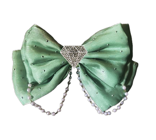 Sniffany Rhinestone Pearl Bow
